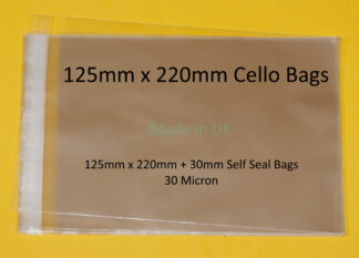 125mm x 220mm Cello Bags