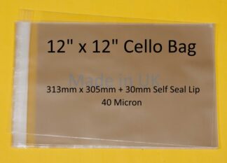 12 x 12 Cello Bags - 313mmx305mm