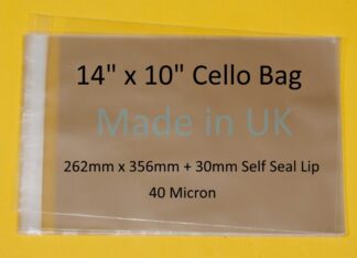 14 x 10 Cello Bags - 356mmx262mm