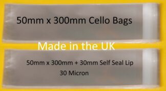 50mm x 300mm Cello Bags