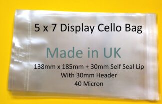 5x7 Display Cello Bags