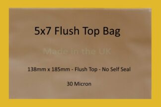 5" x 7" Flush Top Cello Bag