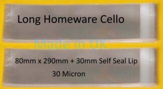 Long Homeware-80x290mm Cello Bag