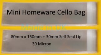 Mini Homeware-80x150mm Cello Bag