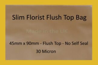 Slim Florist Flush Top Cello Bag