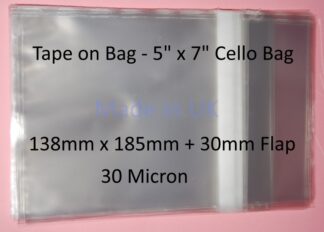Tape on Bag Cello-5x7 138x185mm
