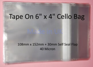 Tape On Bag - 6 x 4 - 108x152mm